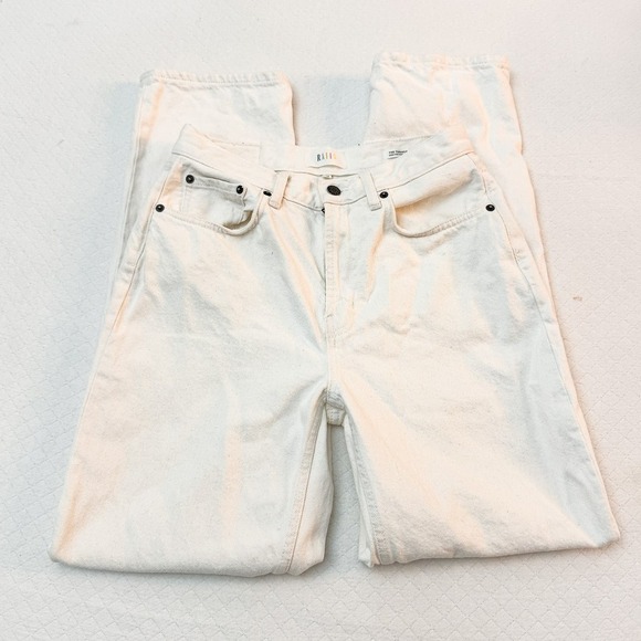 Rails The Topanga High Rise Straight White Denim Jeans Size 28 - Picture 4 of 7
